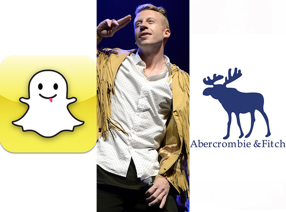 Snapchat logo, Macklemore, Abercrombie and Fitch logo Snapchat logo, Macklemore, Abercrombie and Fitch logo